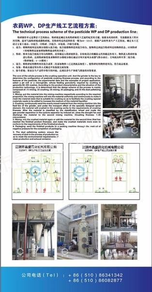 農(nóng)藥WP、DP生產(chǎn)線工藝流程方案